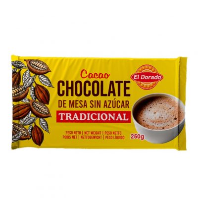Chocolate de mesa sin azúcar EL Dorado